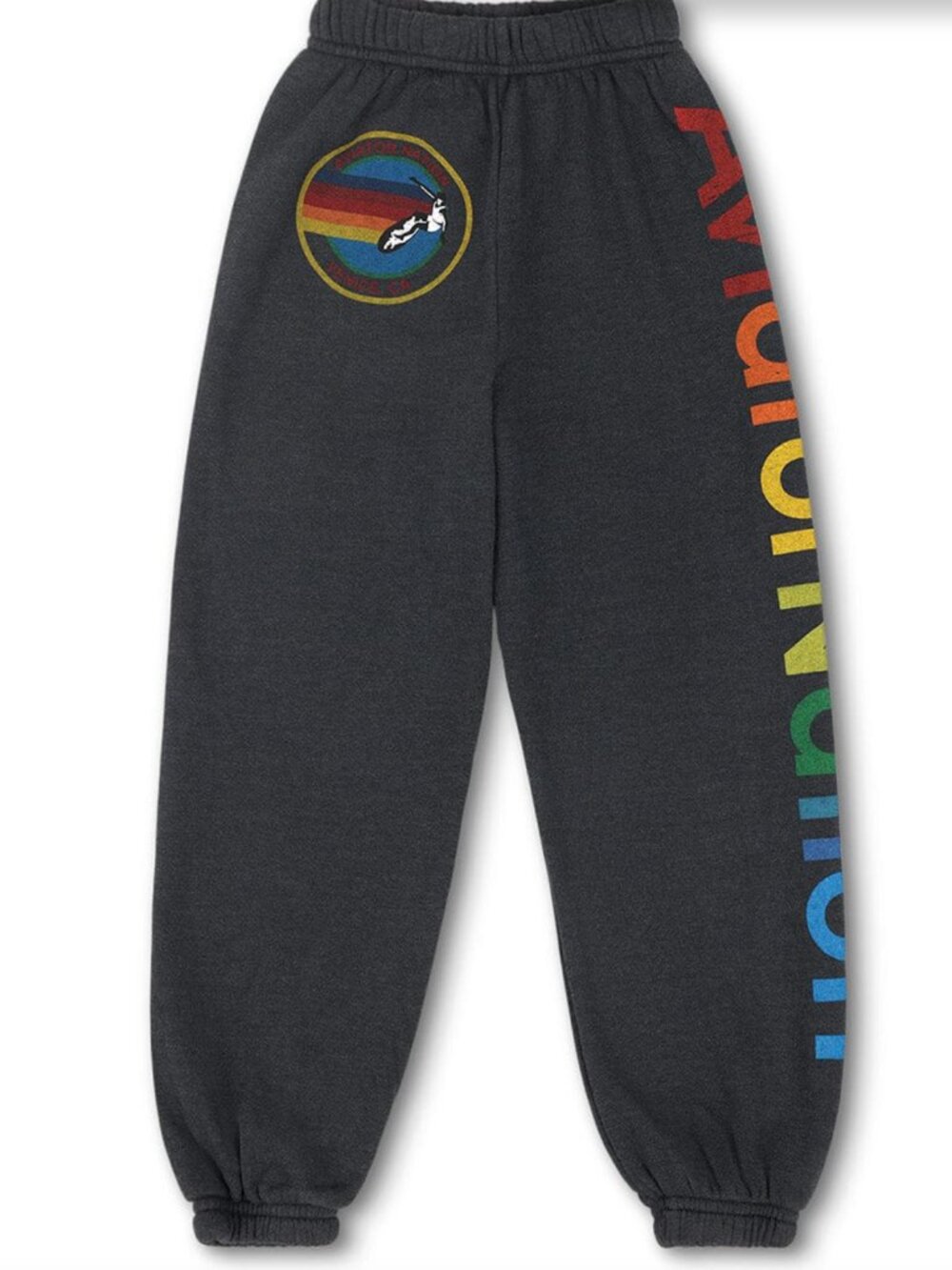 Aviator Nation Venice Sweatpants Women’s Small Rainbow Logo Graphic Joggers
